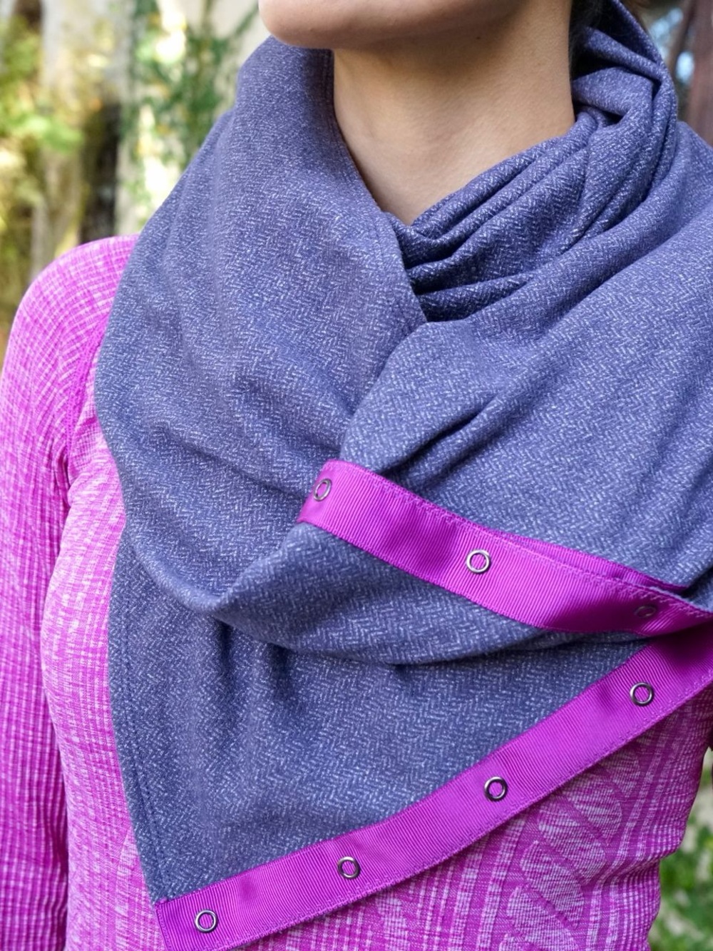 Lululemon Vinyasa Scarf Heathered Herringbone Heathered Black Grape